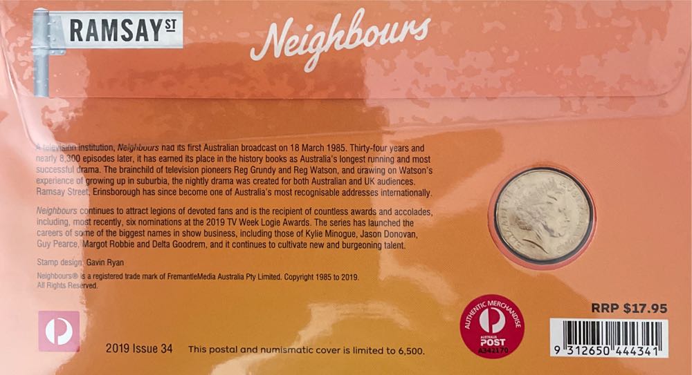 Pnc Australia Neighbours Fair Dinkum Aussie Alphabet Letter N Ram $1 Coin  stamp collectible [Barcode 9312650444341] - Main Image 2