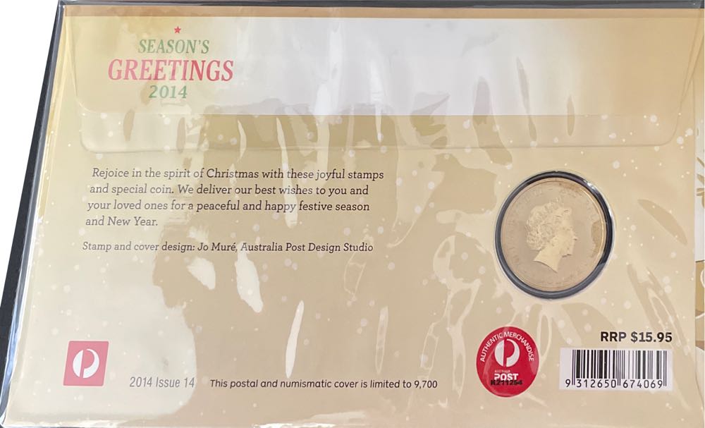 Pnc Australia Season’s Greetings Christmas Perth Mint $1 Coloured Coin  stamp collectible [Barcode 9312650674069] - Main Image 2