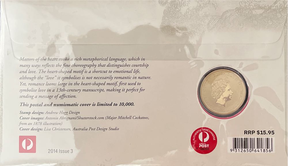 Pnc Australia Romance Perth Mint Tuvalu $1 Coin Forever  stamp collectible [Barcode 9312650641856] - Main Image 2