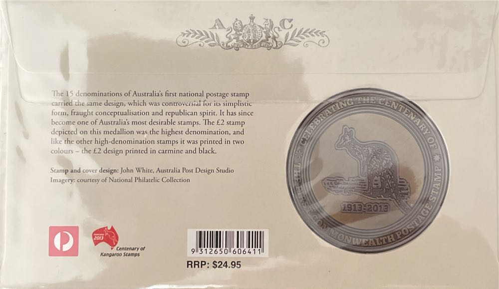 Pnc Cover: 1st Commonwealth Postage Centenary Medallion L E 3500 Australia First  stamp collectible [Barcode 9312650606411] - Main Image 2