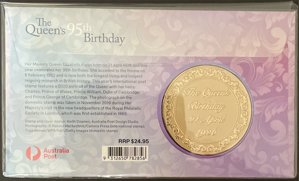 Pnc Australia The Queen’s 95th Birthday Medallion Limited Edition 2000  stamp collectible [Barcode 9312650782856] - Main Image 2
