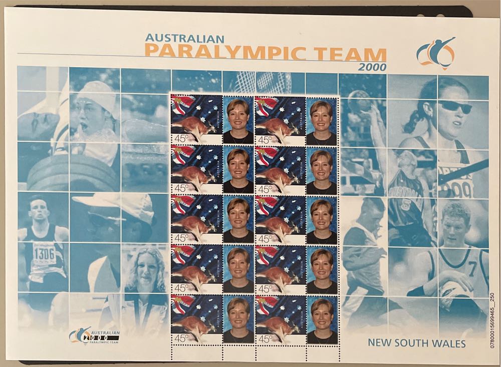 Australian Paralympic Team 2000  stamp collectible [Barcode 07800015699465] - Main Image 3