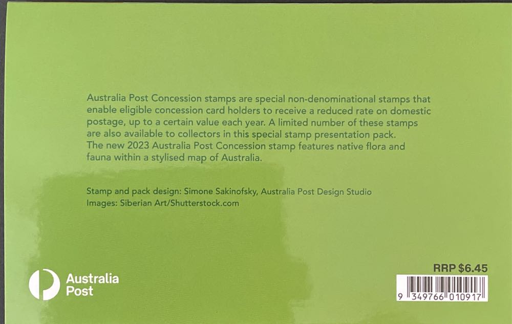 Concession Post  stamp collectible [Barcode 9349766010917] - Main Image 2