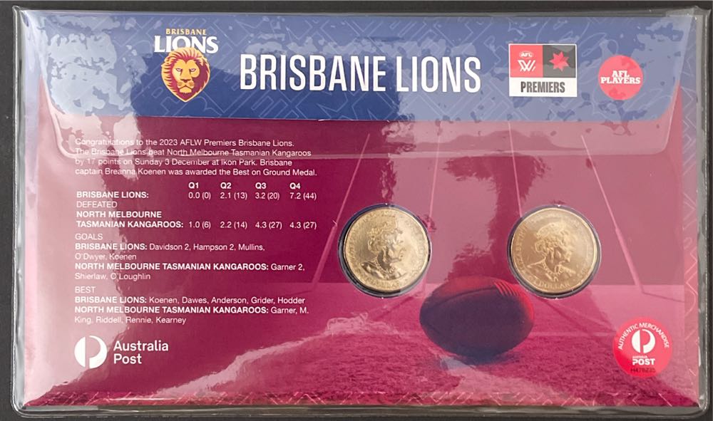 Pnc Brisbane Lions Premiers 2023  stamp collectible - Main Image 2