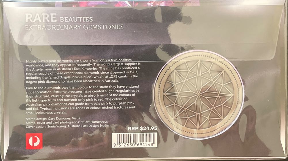 Pnc Australia Rare Beauties Extraordinary Gemstones Medallion L E 3500  stamp collectible [Barcode 9312650694548] - Main Image 2