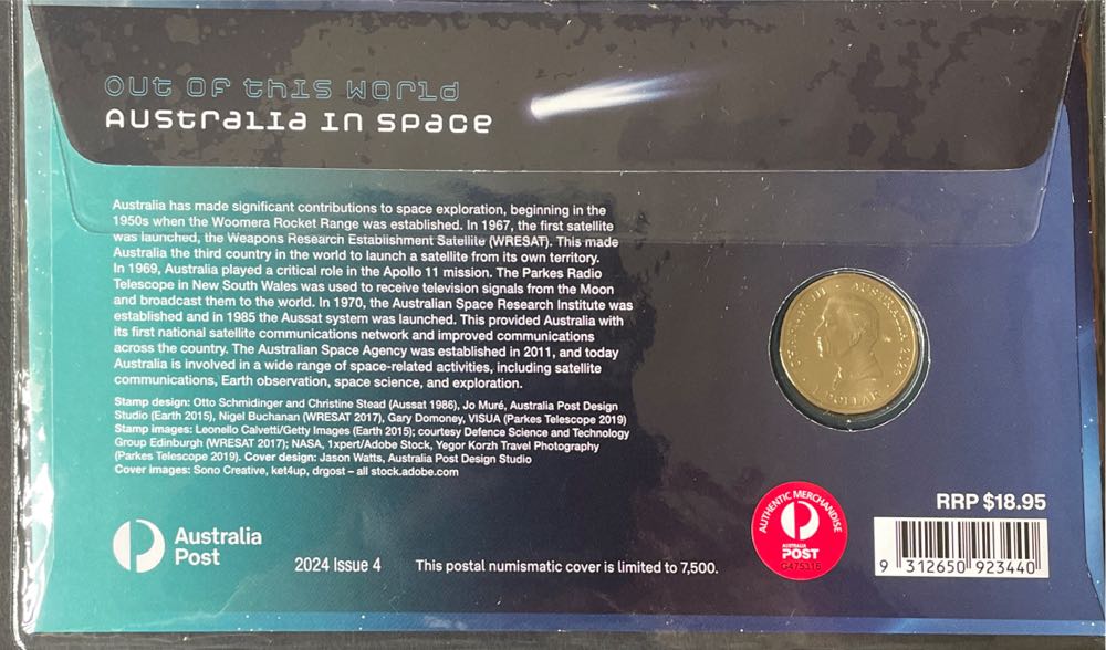 Out Of This World Australia In Space  stamp collectible [Barcode 9312650923440] - Main Image 2