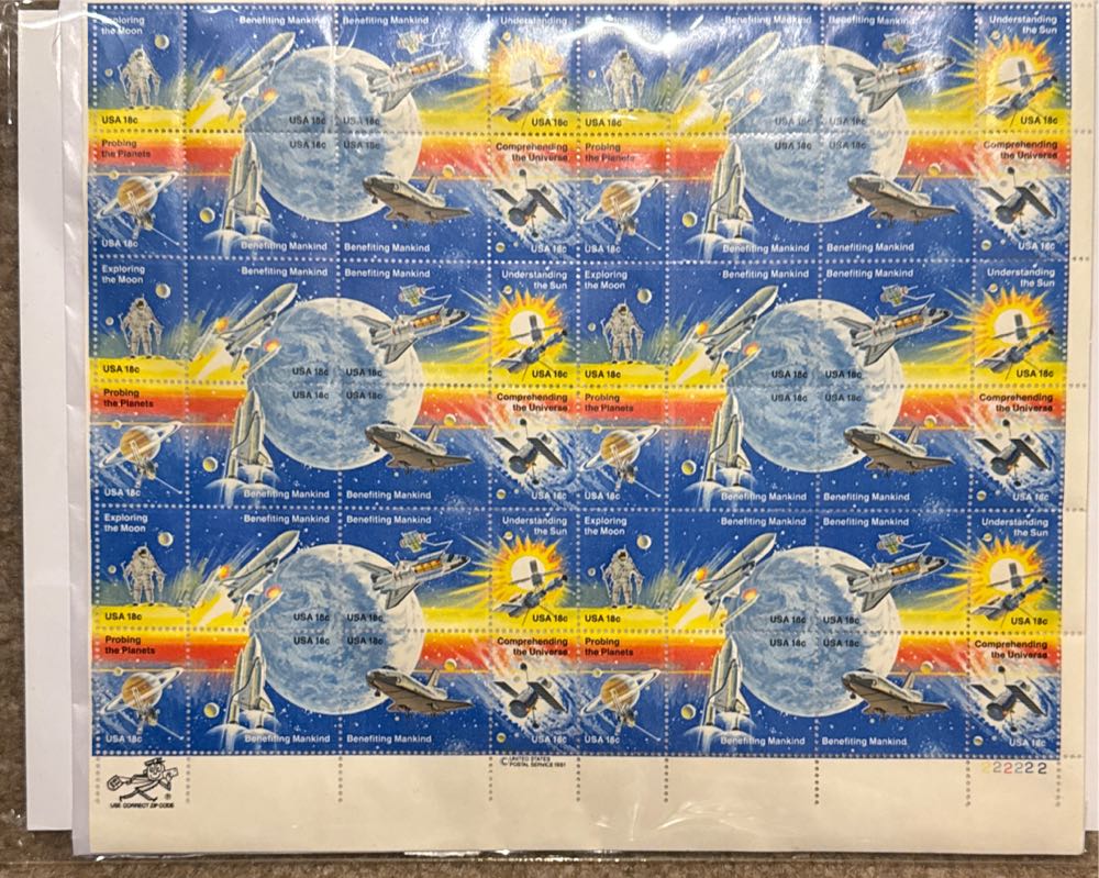 1981 Space Achievement  stamp collectible - Main Image 2