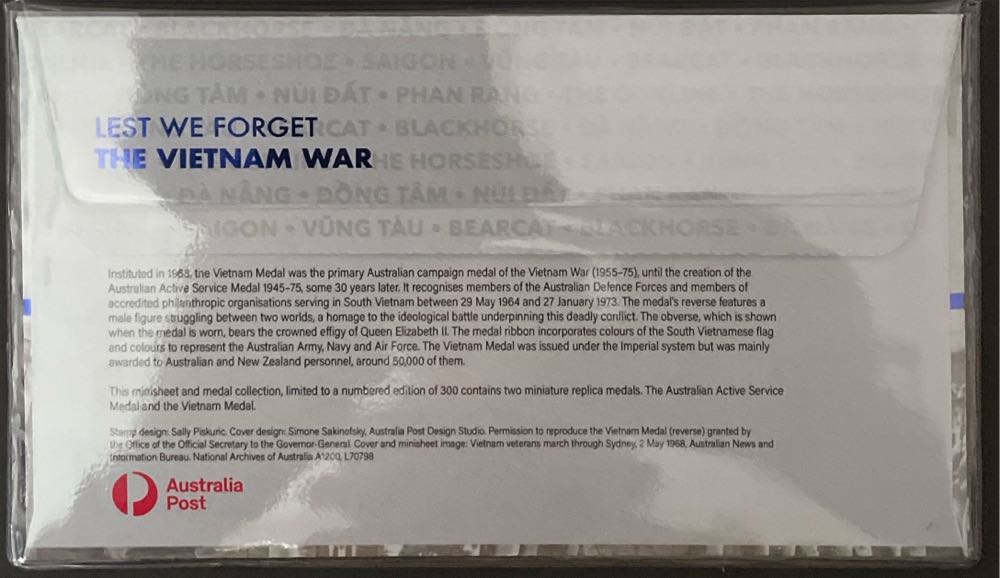 Lest We Forget The Vietnam War  stamp collectible - Main Image 2