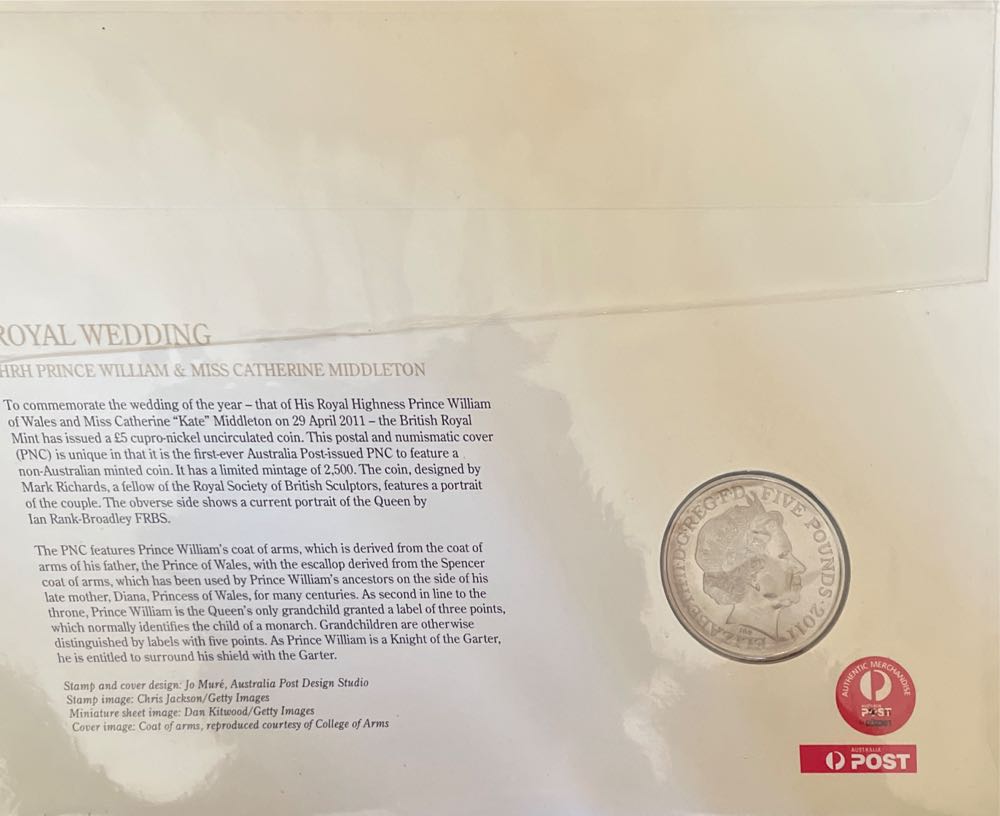 Royal Wedding HRH Prince William & Miss Catherine Middleton  stamp collectible - Main Image 2