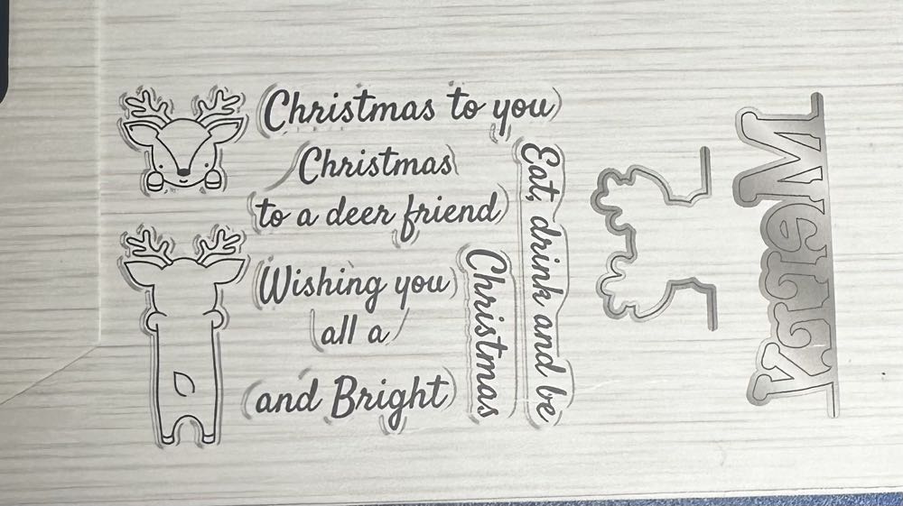 Crafter’s Companion Gemini-clear Acrylic Stamp & Metal Die Set-peek-a-boo Reindeer  stamp collectible [Barcode 709650908642] - Main Image 2