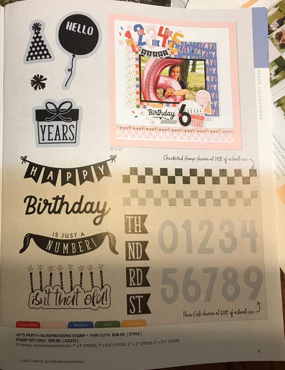 Z7103 Let’s Party Scrapbooking With Thin Cuts  stamp collectible - Main Image 2