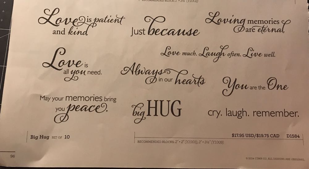 D1584 Big Hugs  stamp collectible - Main Image 2