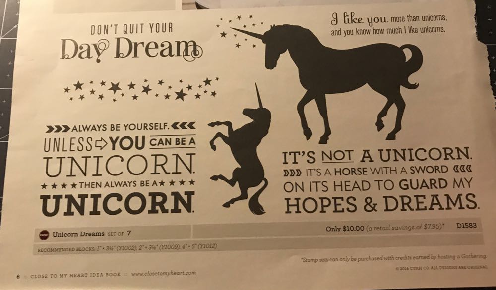 D1583 Unicorn Dreams  stamp collectible - Main Image 2