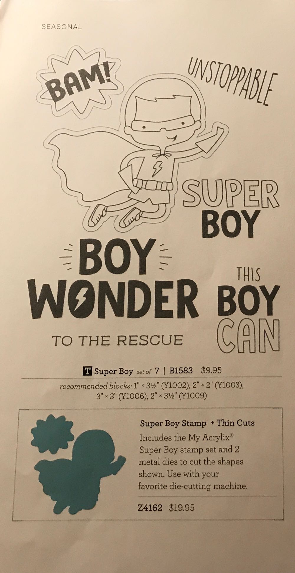 Z4162 Super Boy With Thin Cuts  stamp collectible - Main Image 3