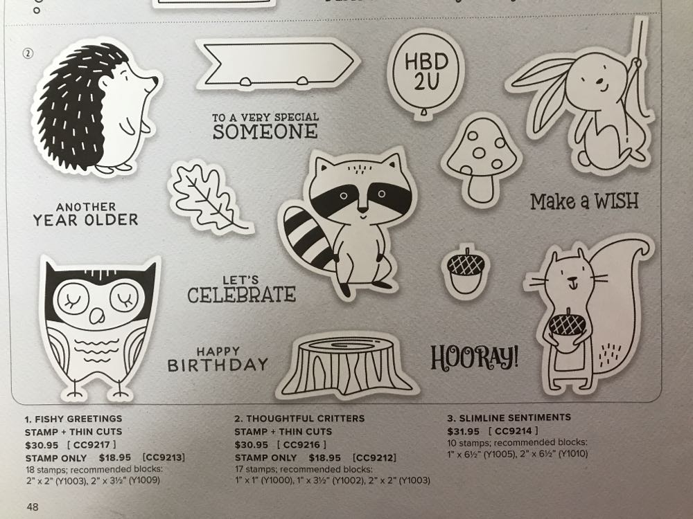 CC9216 Thoughtful Critters With Thin Cuts  stamp collectible - Main Image 2