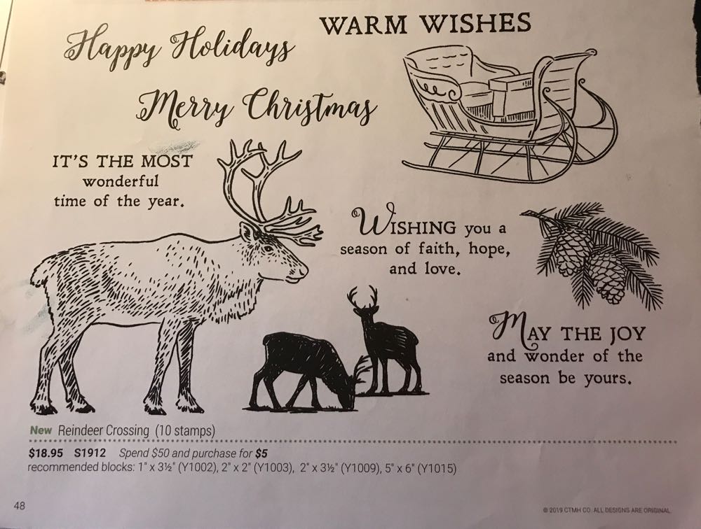 S1912 Reindeer Crossing  stamp collectible - Main Image 2