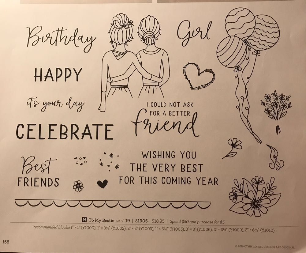 S1905 To My Bestie  stamp collectible - Main Image 2