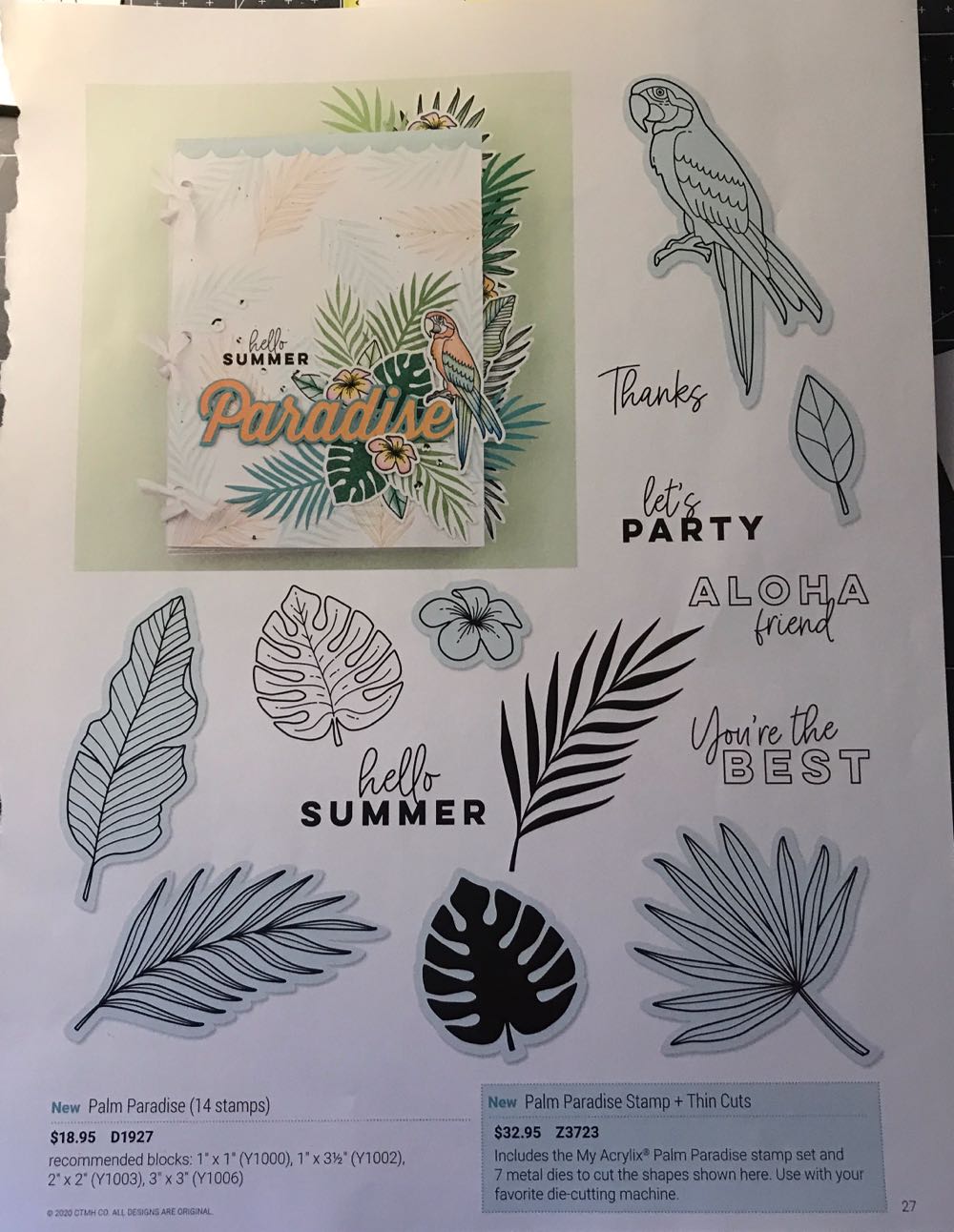 Z3723 Palm Paradise With Thin Cuts  stamp collectible - Main Image 2