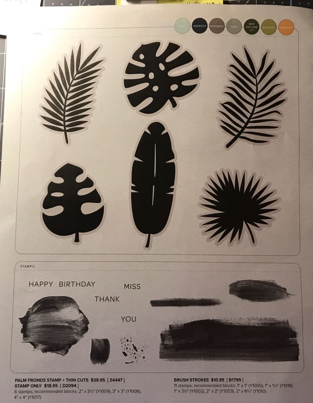 Z4447 Palm Fronds Stamp With Thin Cuts  stamp collectible - Main Image 2