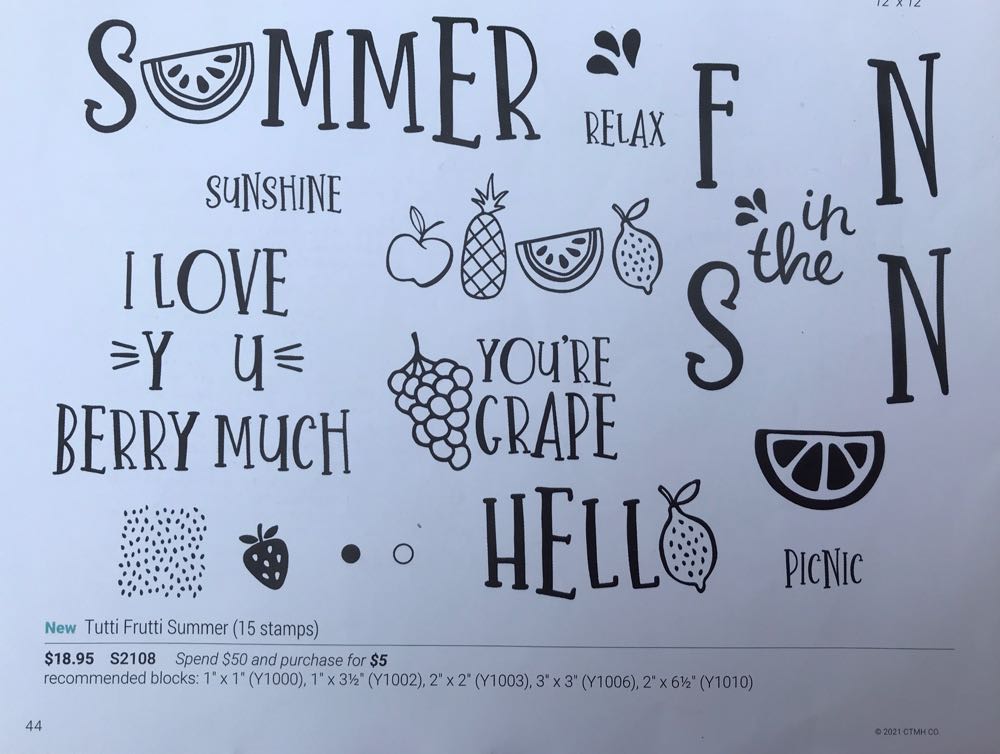 S2108 Tutti Frutti Summer  stamp collectible - Main Image 2