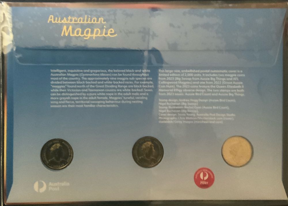 Australian Magpie  stamp collectible - Main Image 2