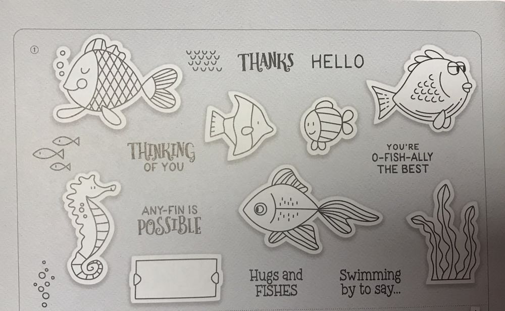CC9217 Fishy Greetings With Thin Cuts  stamp collectible - Main Image 2
