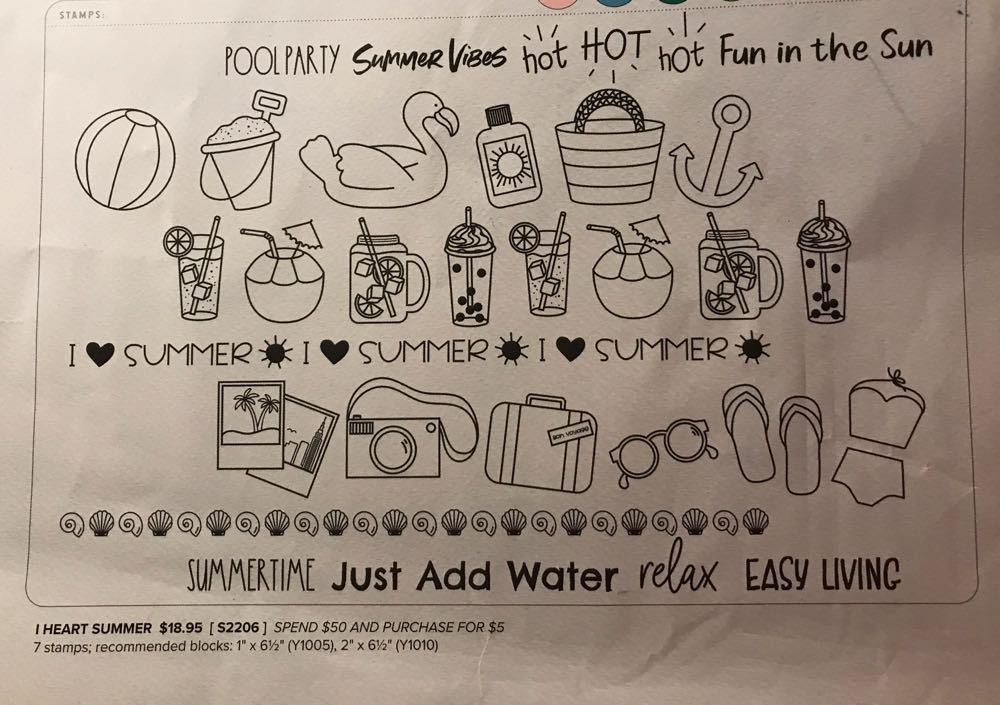 S2206 I Heart Summer  stamp collectible - Main Image 2