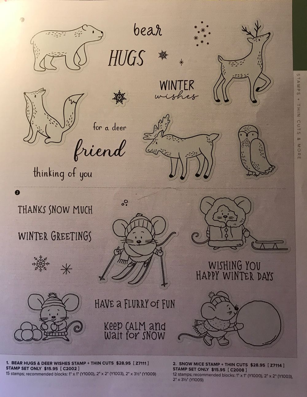 Z7111 Bear Hugs And Deer Wishes With Thin Cuts  stamp collectible - Main Image 2