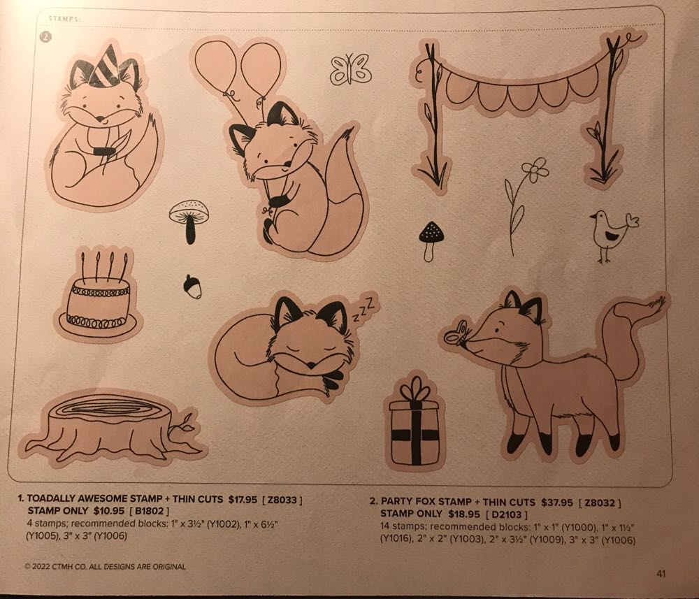 Z8032 Party Fox With Thin Cuts  stamp collectible - Main Image 2