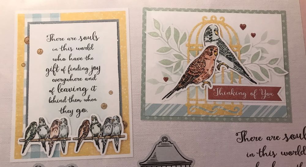 Z4757 Perched Budgies With Thin Cuts  stamp collectible - Main Image 3