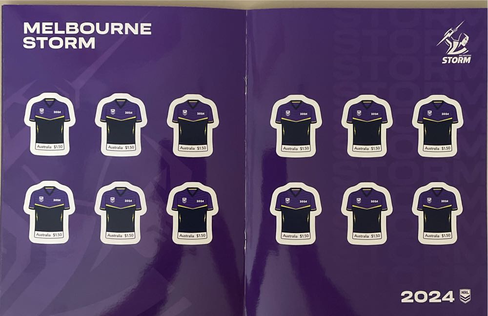 Melbourne Storm 2024 Self-Adhesive Stamp Collection  stamp collectible [Barcode 9349766023573] - Main Image 3