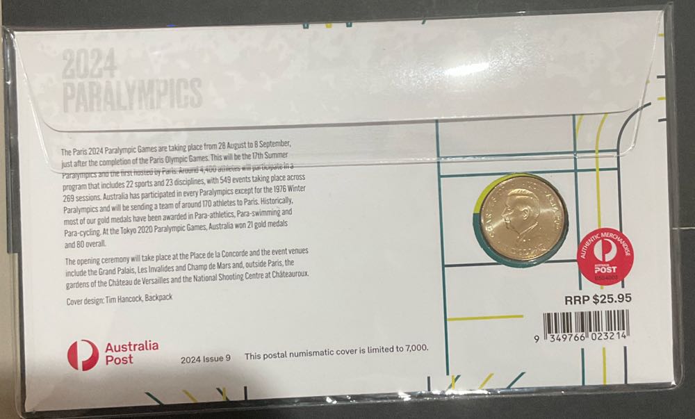 Paris With $1 Coin  stamp collectible [Barcode 9349766023214] - Main Image 2