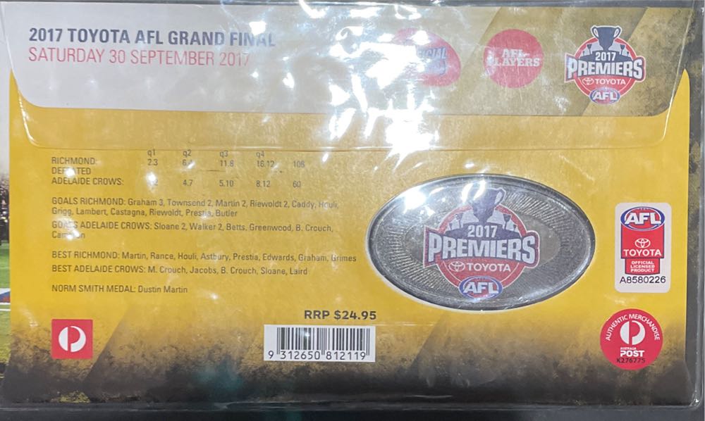 Limited Edition Richmond Tigers Afl Premiers ...  stamp collectible [Barcode 9312650812119] - Main Image 2