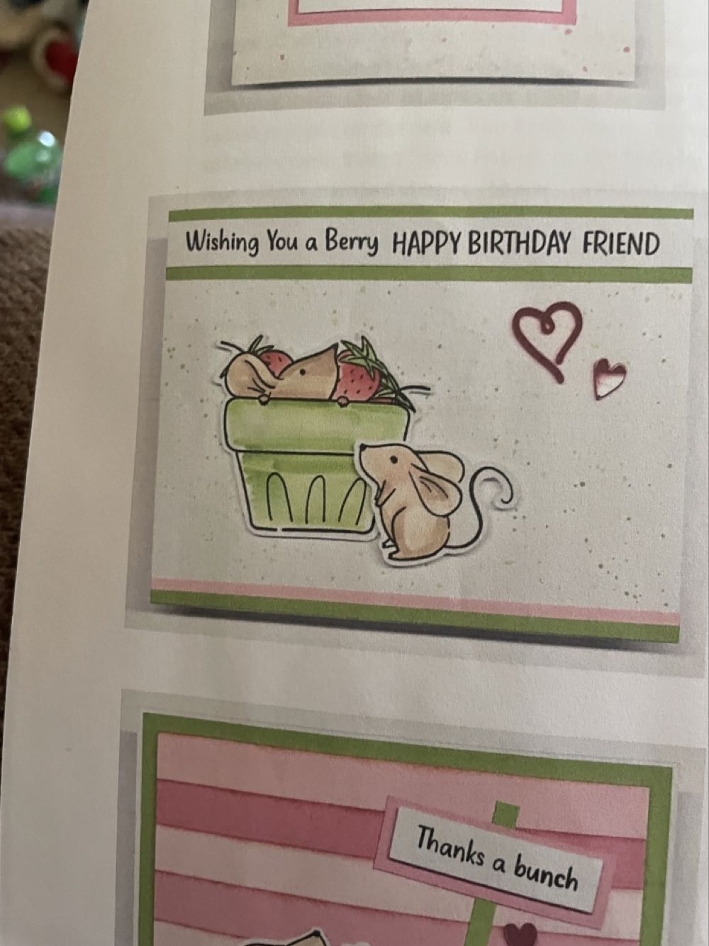 CC32333 Strawberry Mice  stamp collectible - Main Image 3