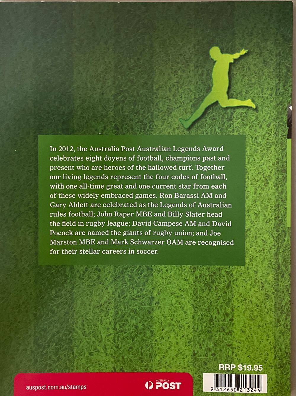 Australian Legends Of Football Sp190 Prestige Booklet  stamp collectible [Barcode 9312650213244] - Main Image 2