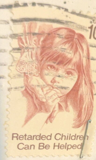 1974 Retarded Childern Can Be Helped  stamp collectible - Main Image 2