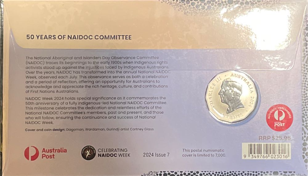 50 Years Naidoc 50c Coin  stamp collectible [Barcode 9349766023016] - Main Image 2