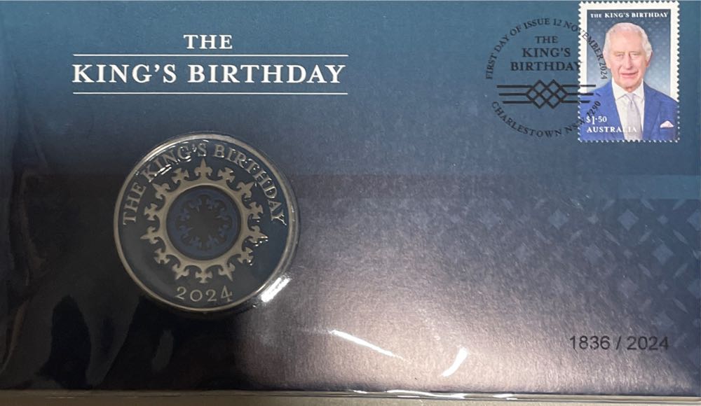 Pnc Australia The King’s Birthday Hm Charles Iii Medallion Limited Ed Birthday Of His Majesty King Charles  stamp collectible [Barcode 9349766028608] - Main Image 3
