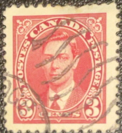 King George VI - 3 Cents (1937)  stamp collectible - Main Image 2