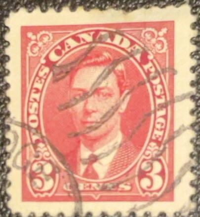King George VI - 3 Cents (1937)  stamp collectible - Main Image 3