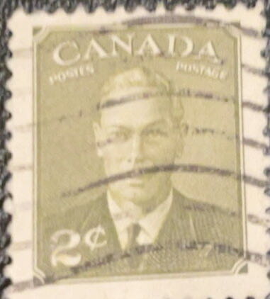 King George VI - Canada 2 Cents  stamp collectible - Main Image 2