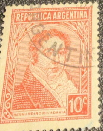 Bernadino Rivadavia   stamp collectible - Main Image 2
