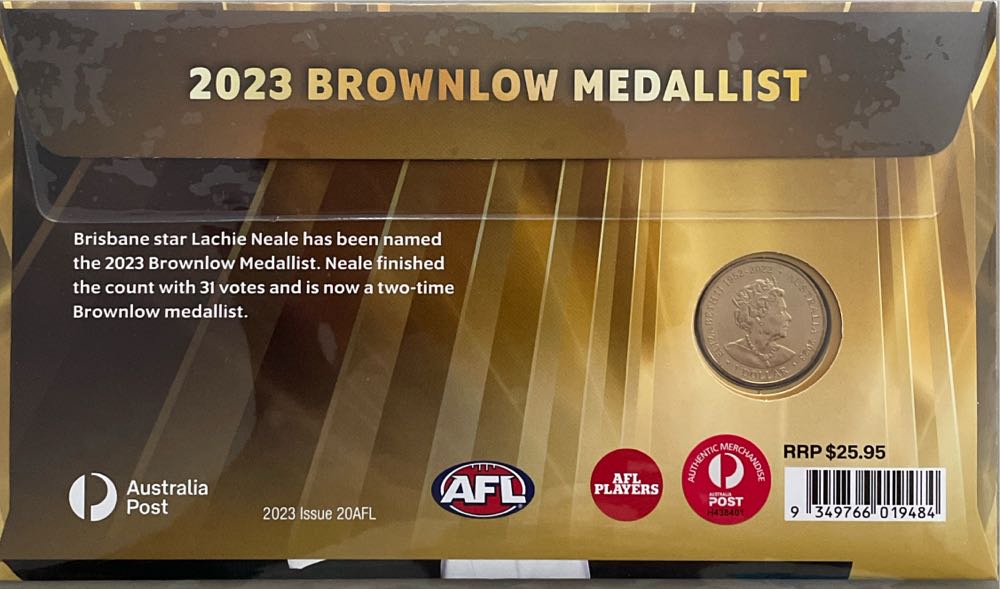 Pnc Australia Brownlow Medallist Lachie Neale Ram $1 Coin Limited Ed  stamp collectible [Barcode 9349766019484] - Main Image 2