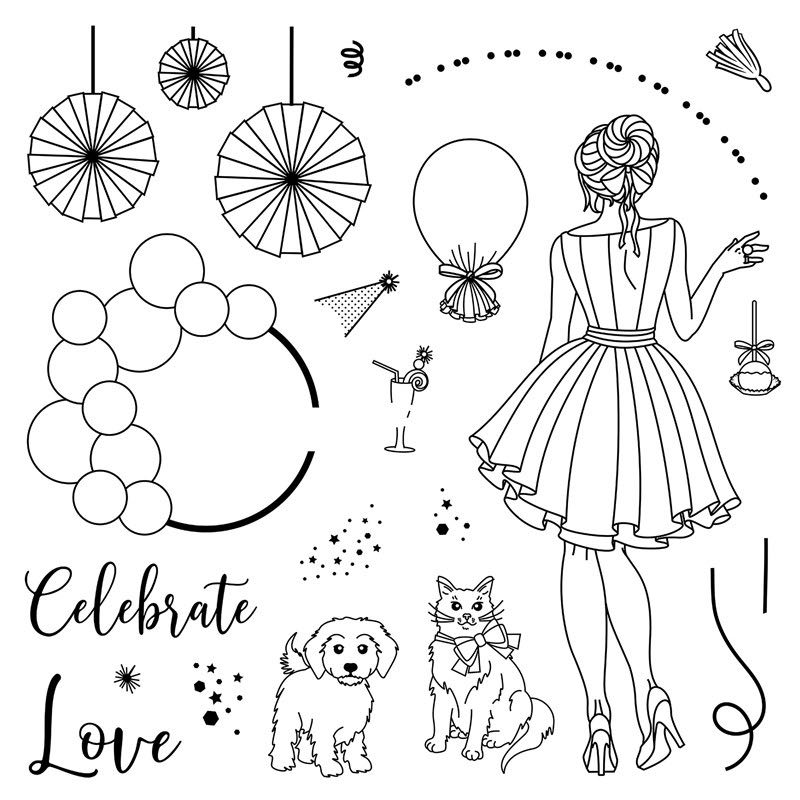 CC4212 Party Girl   stamp collectible - Main Image 4