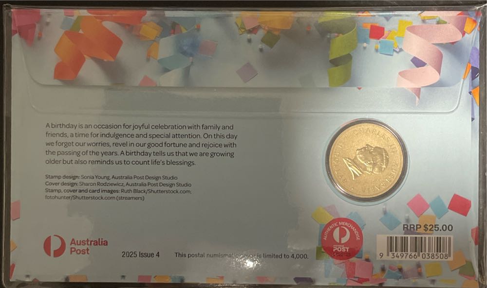 Pnc Happy Birthday $1 Coin ”  stamp collectible [Barcode 9349766038508] - Main Image 2