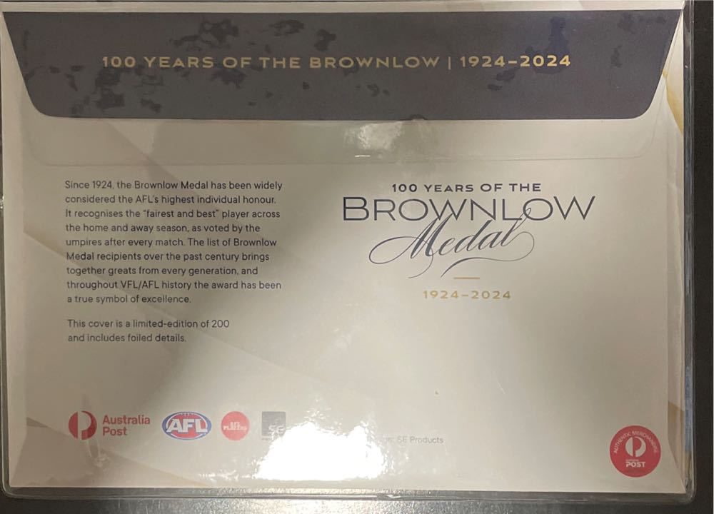 100 Years Of The Brownlow Medal  stamp collectible - Main Image 2