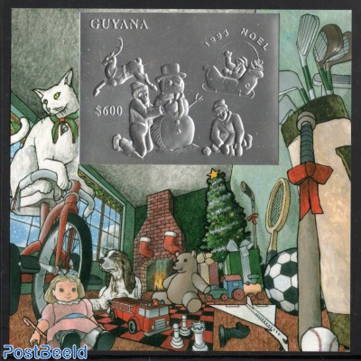 Christmas s/s, silver+gold  stamp collectible - Main Image 4