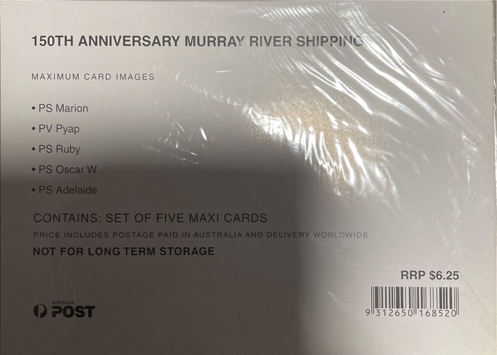 150Th Anniversary Murray River Shipping  stamp collectible [Barcode 9312650168520] - Main Image 2