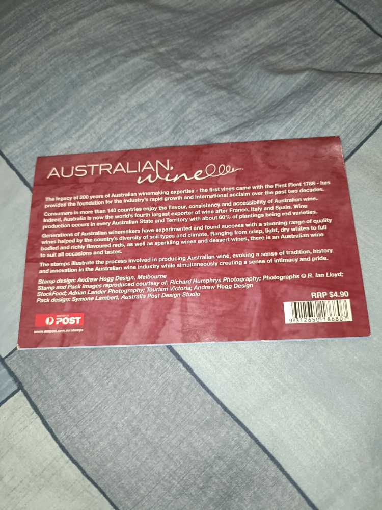 Australian Wine  stamp collectible [Barcode 9312650186807] - Main Image 3
