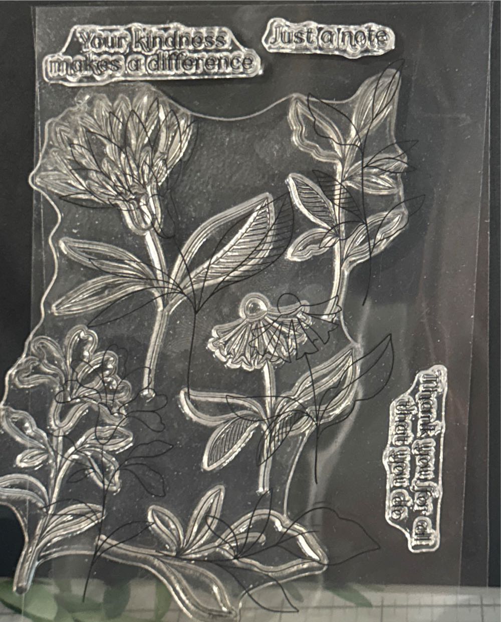 Pinkfresh Studio Clear Stamp Set 4”x6”-kindness In Bloom  stamp collectible [Barcode 736952886637] - Main Image 2